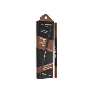 Cyber Colors C3E38BEE8B6F52GS Cyber Colors Triangular Slim Eyebrow Pen #01 Brown