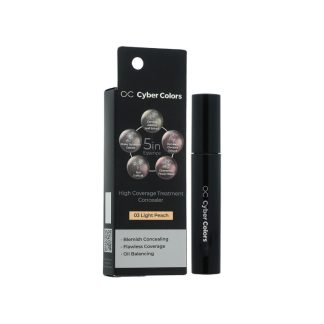 Cyber Colors 5F993BEA2F9FEFGS Cyber Colors High Coverage Treatment Concealer (4.4ml) #03 Light Peach