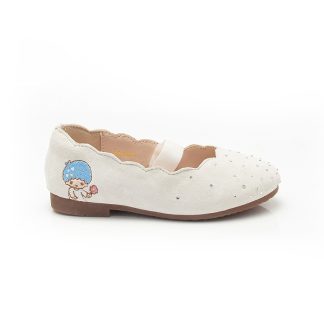 Elisa Litz ED64FKS88371C0GS LITTLE TWIN STARS SCALLOP TRIM FLATS - KIDS - WHITE