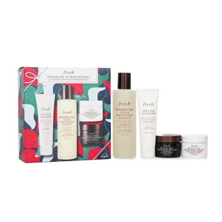 Fresh 120DEBEE8DB922GS FRESH - Black Tea Set: Soy Face Cleanser+Kombucha F.T. Essence+Instant Perfecting Mask+Firming Overnight Mask 4pcs.