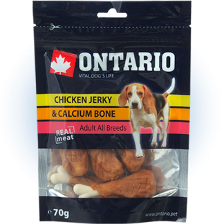 Ontario Chicken Jerky and Calcium Bone, 70 g
