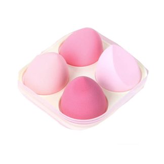 Glamorbit 9B5E4BEB8662F2GS Pink And Multi Colour Beauty Sponge Make Up Blender 4 Pieces In A Box