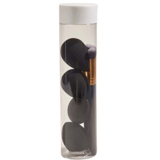 Glamorbit 64D95BE6B4847FGS Glamorbit Black Beauty Sponge Make Up Blender 4 Pieces And Make Up Brushes In A Bottle