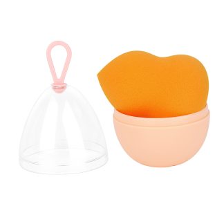 Glamorbit C131DBE7A2C303GS Orange Beauty Sponge Make Up Blender With Blender Case Cover