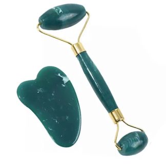 Glamorbit E4CB0BE0BAE357GS Guasha Jade Face Roller Set