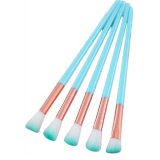 Glamorbit 60976BE38AF42FGS Blue Make Up Brushes 5 Pieces Make Up Brushes
