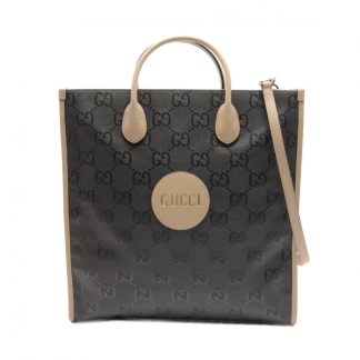 Gucci B84A7ACEF4DEE7GS Gucci off The grid GG pattern Shoulder bag tote bag Nylon leather gray ivory 2WAY
