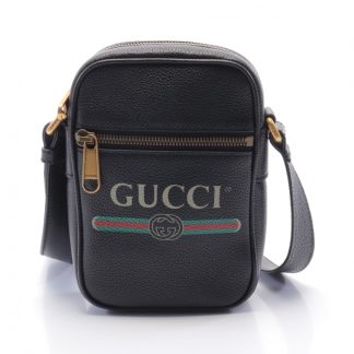 Gucci 3A270AC04EEE9BGS GUCCI webbing line Shoulder bag leather black multicolor
