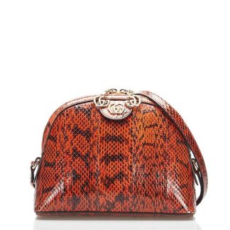 Gucci 81EB1AC7E8B680GS Gucci Women's Small Ophidia Shoulder Bag in Orange in Orange