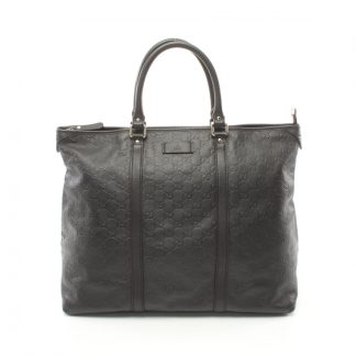 Gucci 7383BAC09BAD85GS Gucci gucci sima Handbag tote bag leather Dark brown
