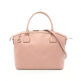 Gucci 287D8ACFE4D1DCGS Gucci Interlocking G charm Handbag leather pink 2WAY