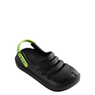 Havaianas C67F0KS6B25B52GS Havaianas Kids Clog - Black/Lemon Green Sandals