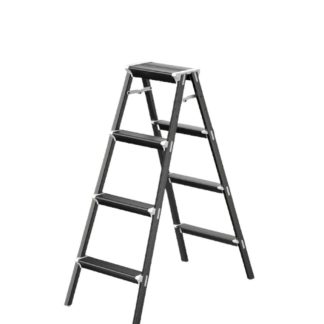 HOUZE 7715BHL4671618GS HOUZE VIV 4-Tier Bi-Directional Foldable Aluminum Step Ladder (Black)