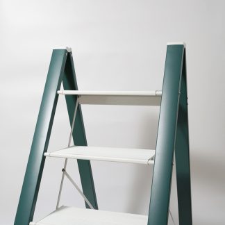 HOUZE 16AC0HLE229E41GS HOUZE ELLE 3-Tier Foldable Aluminum Step Ladder (Deep Pine Green)
