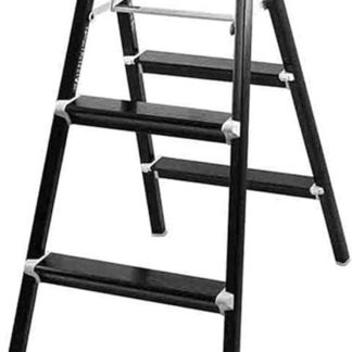 HOUZE ADBE6HL52290CFGS HOUZE VIV 3-Tier Bi-Directional Foldable Aluminum Step Ladder (Black)