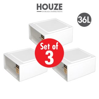 HOUZE 054FBHL3BF8AD1GS [SET OF 3] HOUZE - 36L Single Tier Drawer (Gen. X)