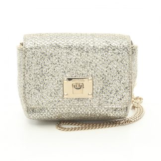 Jimmy Choo 1AED1AC399B0FCGS Jimmy Choo RUBY Ruby chain shoulder bag glitter gold