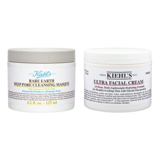 Kiehl's 09E64BE21E9242GS Kiehl's Ultra Facial Cream + Deep Pore Cleansing Masque Mask
