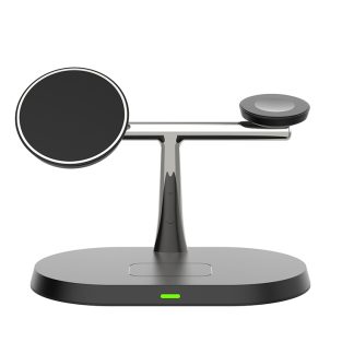 Lara B486AHLF596622GS Smart 3 In 1 15W Multifunction Desktop Phone Stand Wireless Charger Fast Charging Charger Holder