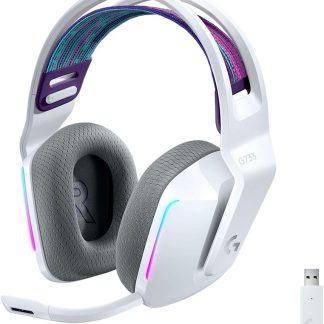 Logitech 0478BES2F9E6D2GS Logitech G733 Wireless RGB Gaming Headset (White)