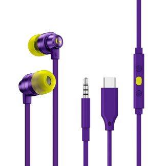 Logitech G CE5B3ES1F1EBB8GS Logitech G333 3.5Mm Aux Gaming Earphones With Type-C (Purple)