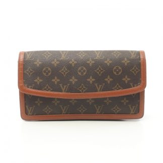 Louis Vuitton 2C4E6AC513386DGS Louis Vuitton Pochette Dame GM monogram Clutch bag second bag PVC leather Brown