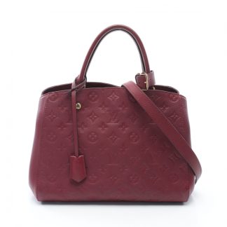 Louis Vuitton 23175ACC164F68GS Louis Vuitton Montaigne MM Monogram Amporte Handbag leather Burgundy