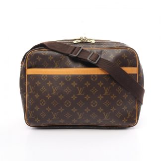 Louis Vuitton B96D6AC47FD92EGS Louis Vuitton Reporter GM monogram Shoulder bag PVC leather Brown