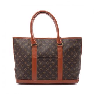 Louis Vuitton 3CE5BAC8E363A3GS Louis Vuitton Sack Weekend PM monogram Handbag tote bag PVC leather Brown