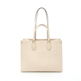 Louis Vuitton 41116ACDB34CD0GS Louis Vuitton On-the-go MM monogram amplant claim Handbag tote bag leather ivory 2WAY