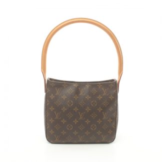 Louis Vuitton 6A98DAC4FC2AC1GS Louis Vuitton Looping MM monogram Shoulder bag PVC leather Brown