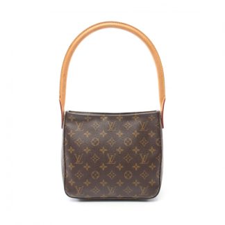 Louis Vuitton 8B1CEAC2DF2981GS Louis Vuitton Looping MM monogram Shoulder bag PVC leather Brown