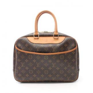 Louis Vuitton 24B3FAC6C85B69GS Louis Vuitton Deauville bowling vanity monogram Handbag PVC leather Brown