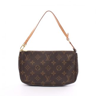 Louis Vuitton A5305AC1693E61GS Louis Vuitton Pochette Accessoires monogram Handbag PVC leather Brown