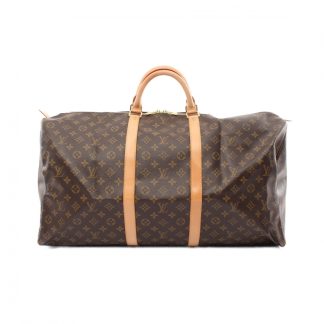 Louis Vuitton E1829AC8EAF46AGS Louis Vuitton Keepall 60 monogram Boston bag PVC leather Brown