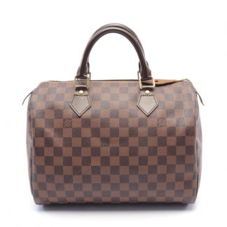 Louis Vuitton A84BCAC1D762F8GS Louis Vuitton speedy 30 Damier ebene Handbag PVC leather Brown