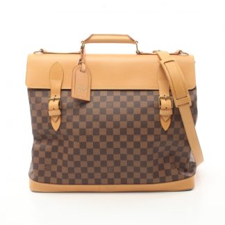 Louis Vuitton A93D3AC7ED3BF3GS Louis Vuitton Clipper Damier ebene Boston bag PVC leather Brown 2WAY 100th Anniversary