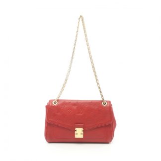 Louis Vuitton C45D7AC99B6F71GS Louis Vuitton Saint Germain PM monogram amplant Cerise chain shoulder bag leather Red