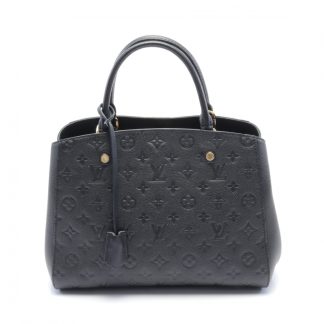 Louis Vuitton FC7CEAC928D6A6GS Louis Vuitton Montaigne MM monogram amplant Noir Handbag leather black