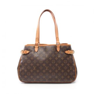 Louis Vuitton 26EEDAC9BF4704GS Louis Vuitton Batignolles Horizontal monogram Shoulder bag PVC leather Brown