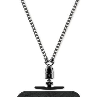 M.Craftsman F9BA7AC4BA0702GS M.Craftsman - Yoggle Chain Crossbody Phone Chain (Box Chain- Carbon Black)