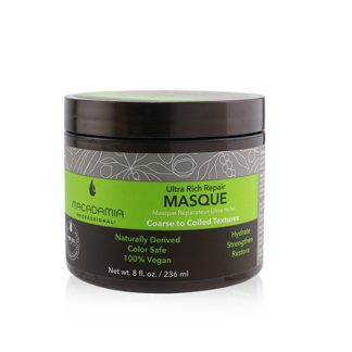Macadamia Natural Oil 4B439BED9099F1GS MACADAMIA NATURAL OIL - Professional Ultra Rich Repair Masque (Coarse to Coiled Textures) 236ml/8oz