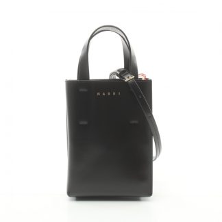MARNI BF1B2AC22B58D6GS MARNI MUSEO Nano Handbag tote bag leather black 2WAY