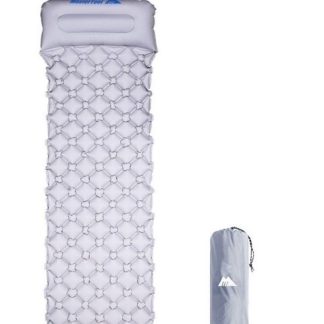 MasterTool 96553HL12CA36BGS Single Ultralight Inflatable Sleeping Pad, Sleeping Mattress, Camping Inflatable Mattress, Grey