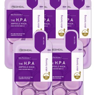 Mediheal C0A58BE8C56D34GS Mediheal THE H.P.A (HPA) Brightening Ampoule Mask Pack, 5 sheets x 25ml - no box, 2022 NEW