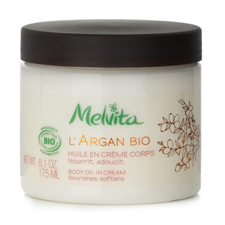 Melvita E3B27BE78630E6GS MELVITA - L'Argan Bio Body Oil In Cream - Nourishes & Softens 175ml/6.1oz.