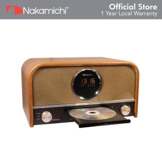 NAKAMICHI 22BE9ES8020BACGS Nakamichi Heritage 800 Bluetooth Micro Speaker System (Wood Texture).