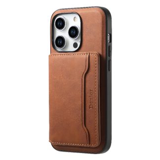 OPCHIC 46A0AES887807DGS iPhone 15 series wireless charging retro leather multi-function holder mobile phone case
