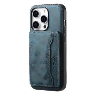 OPCHIC A55CAES23C82B1GS iPhone 15 ProMax series wireless charging retro leather multi-function holder mobile phone case