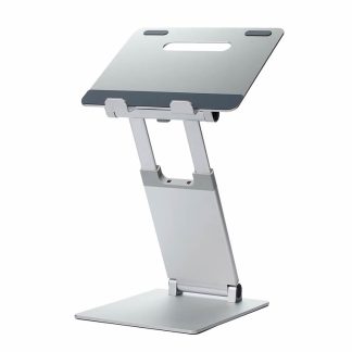 POUT 16ACAESE4CBE72GS POUT EYES 3 LIFT- A Height Adjustable Aluminum Standing Laptop Riser For 10 to 17inch- Silver/Gray